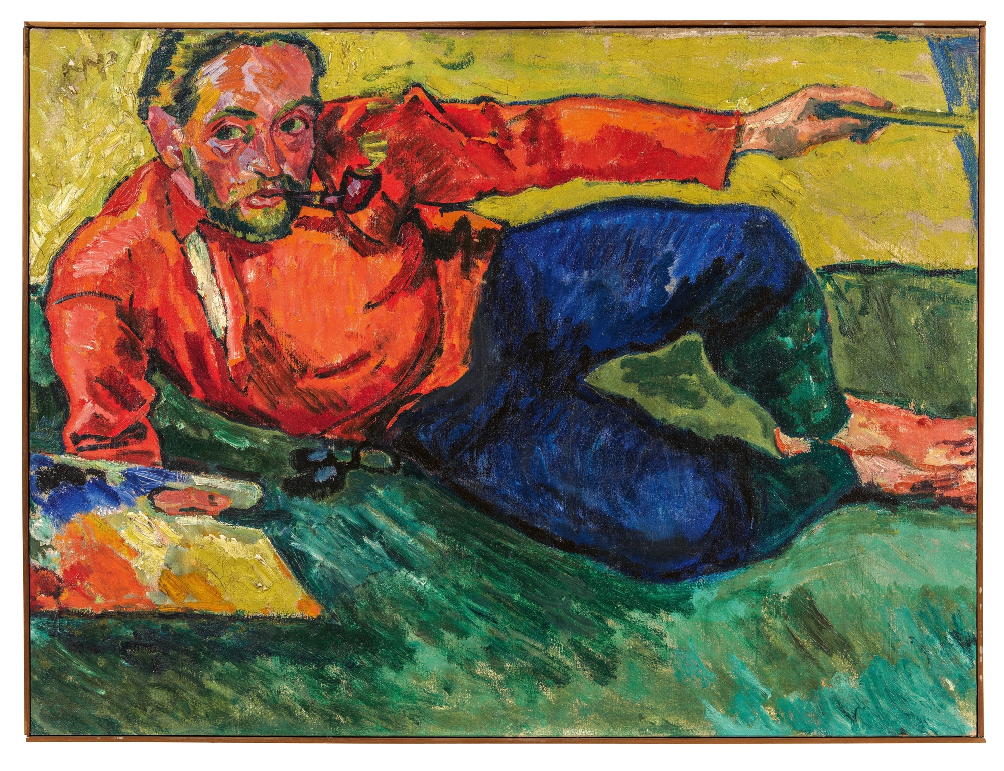 Hermann Max Pechstein, Self-portrait, reclining (Selbstbildnis, liegend) - Image 2 of 9