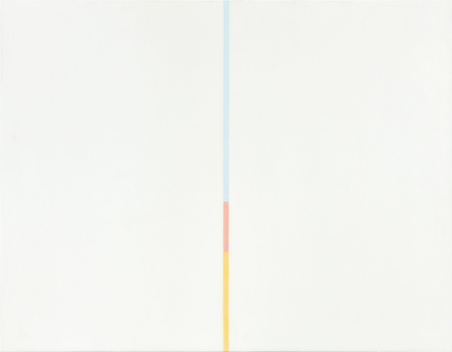 Antonio Calderara, Ohne Titel (Tensione verticale azzurro, rosso, giallo)