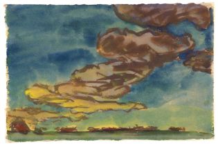 Emil Nolde, Marschlandschaft mit Abendwolken