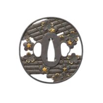 Tsuba. Eisen. Bushū-Arbeit. 18./19. Jh.