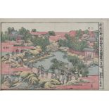 Katsushika Hokusai, View of the shrines Mimeguri and Ushi Gozen
