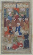 Illustrierte Buchseite. Iran. Safawiden-Zeit (1501-1722)