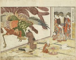 Kitagawa Utamaro, Fünf farbige Doppelseiten aus dem Album Seirō ehon nenjū gyōji