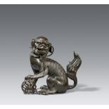 Großer Löwen-Hund. Bronze. Qing-Zeit