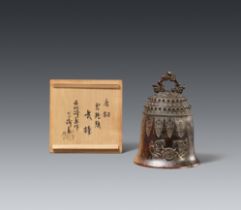 A ornamental bronze bell. Edo period