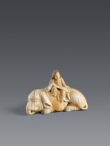 Netsuke der Eguchi no Kimi. Elfenbein. Mitte 19. Jh.