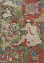 Thangka des Guru Milarepa. Tibet, 18. Jh.