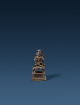 A Karnataka copper alloy figure of Maharishi Agastya. Southern India. 18th/19th century