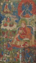 Thangka des Lobma Yudra Nyingpo. Tibet, 18. Jh.