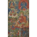 A Tibetan thangka of Lobma Yudra Nyingpo. 18th century