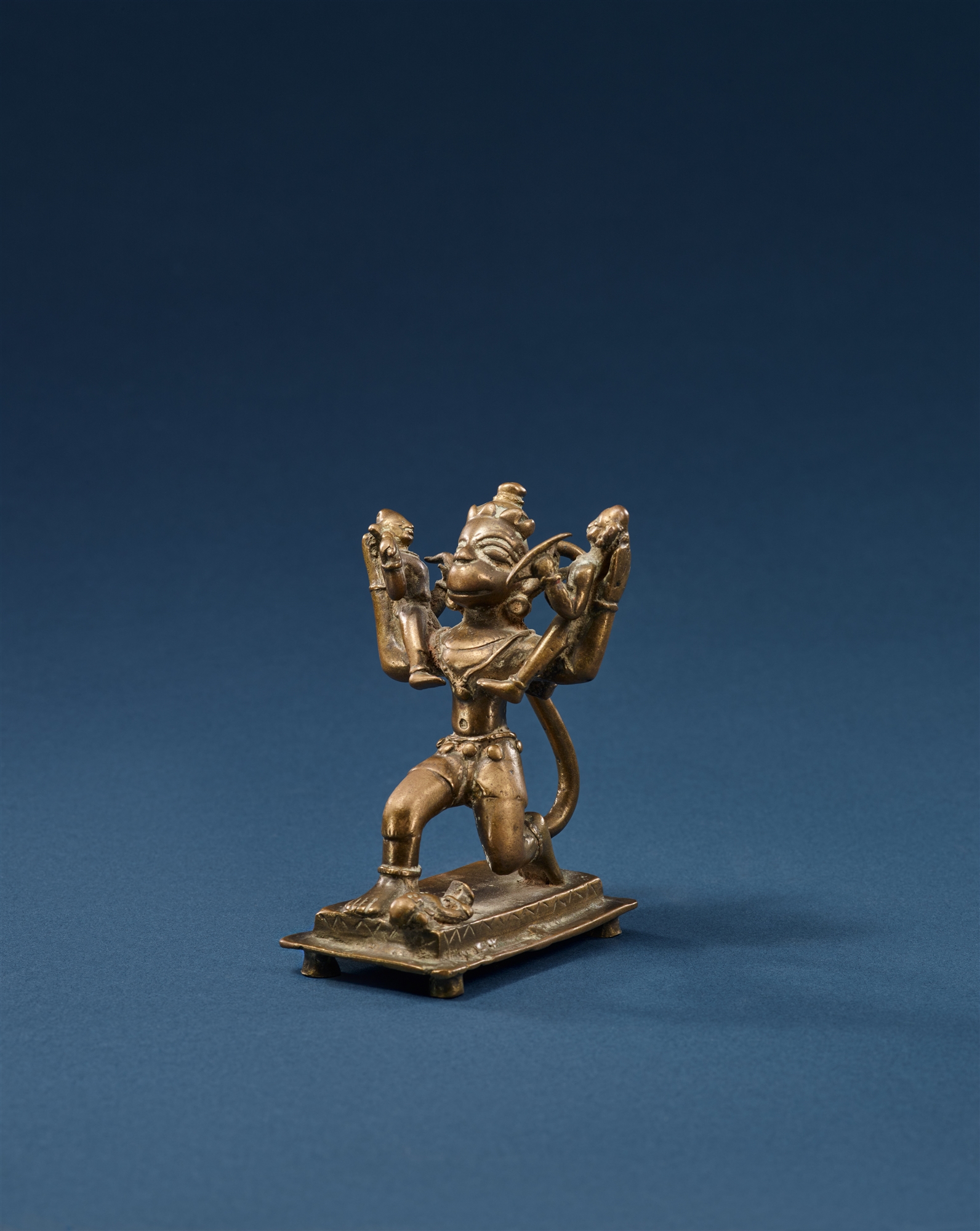 A Northern India copper alloy figure of Hanuman. 18th/19th century - Image 2 of 3