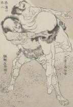 Katsushika Hokusai, Schwarzweißllustrationen aus dem Album Fugaku hyakkei