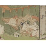 Suzuki Harunobu, Lovers underneath a mosquito net
