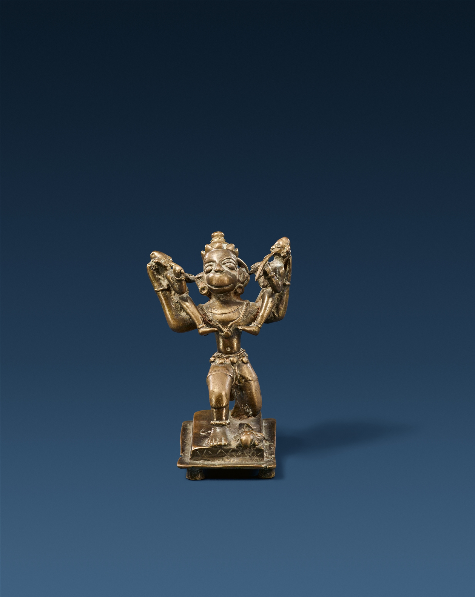 A Northern India copper alloy figure of Hanuman. 18th/19th century
