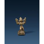 A Northern India copper alloy figure of Hanuman. 18th/19th century