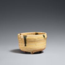 A Ki-Seto chawan-type bowl, possibly a mukōzuke. Seto, Owari province. 19th century