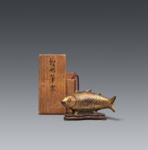 A gilt-bronze waterdropper. Edo period
