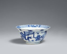 Blau-weiße 'klapmutsen'-Kumme. Kangxi-Marke und aus der Zeit (1662-1722)