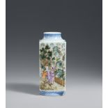 Famille rose-Vase von cong-Form. Republik (1912–1949)