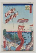 Utagawa Hiroshige, Blick auf die Kanasugi-Brücke
