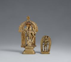 A copper alloy altar of Durga. Central India. Maharashtra. 18th century