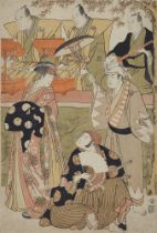 Torii Kiyonaga, Ōban aus einer Serie von 31 oder mehr degatari-Darstellungen