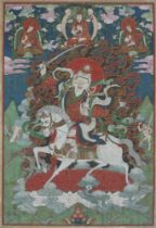 Thangka des Tshangpa Karpo. Tibet, 18. Jh.