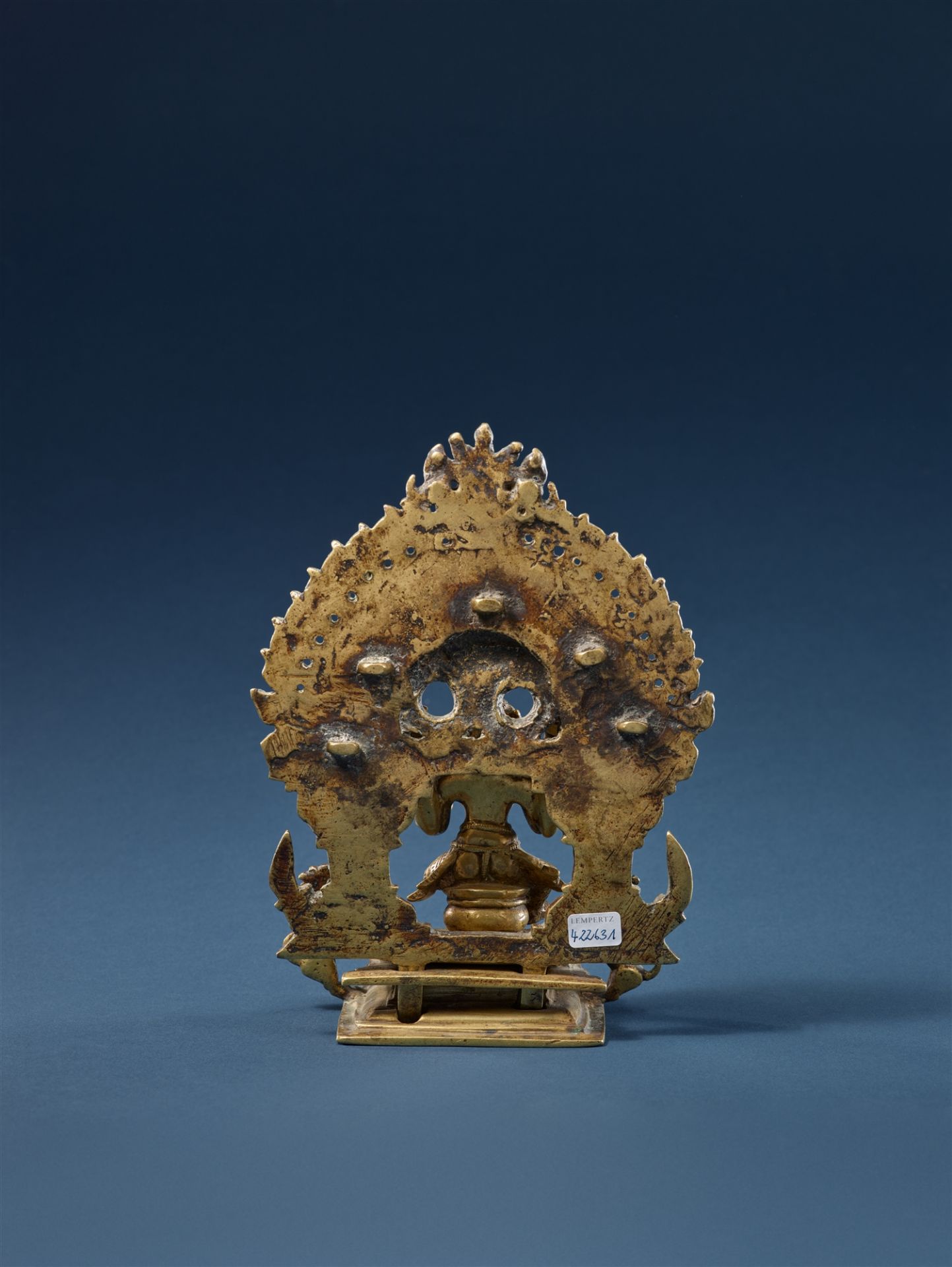 A Maharashtra copper alloy altar of Durga. Central India. Early 19th century - Image 2 of 2