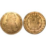 Charles IV (1788-1808) 8 Escudos 1808 PJ, Potosi mint