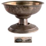 Silver gilt dessert cup, circular and pedestal base