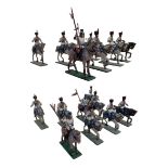 SET OF 9 LEAD TOY SOLDIERS FRENCH HORSE GRENADIERS