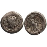 M. PORCIUS CATO (89 BC). Quinarius Silver (2.02 g) Rome.