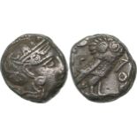 Attica, Athens. Tetradrachm, Silver (29 mm, 16.77 g) Circa 465-460 BC.