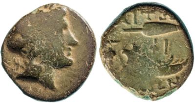 Thessaly, Oitaioi. (ca. 279-191 BC) AE Dichalkon (3,3g)