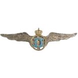 PILOT BADGE FOR GRADUATES OF THE "SPORT AND TOURISM"DEPARTMENT, KING CAROL II MODEL 1931-1940