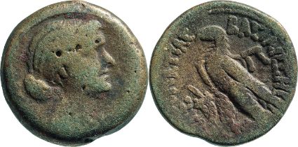 PTOLEMAIC KINGDOM, Kleopatra VII (51-30 BC) AE Diobol (16,5g) Alexandria