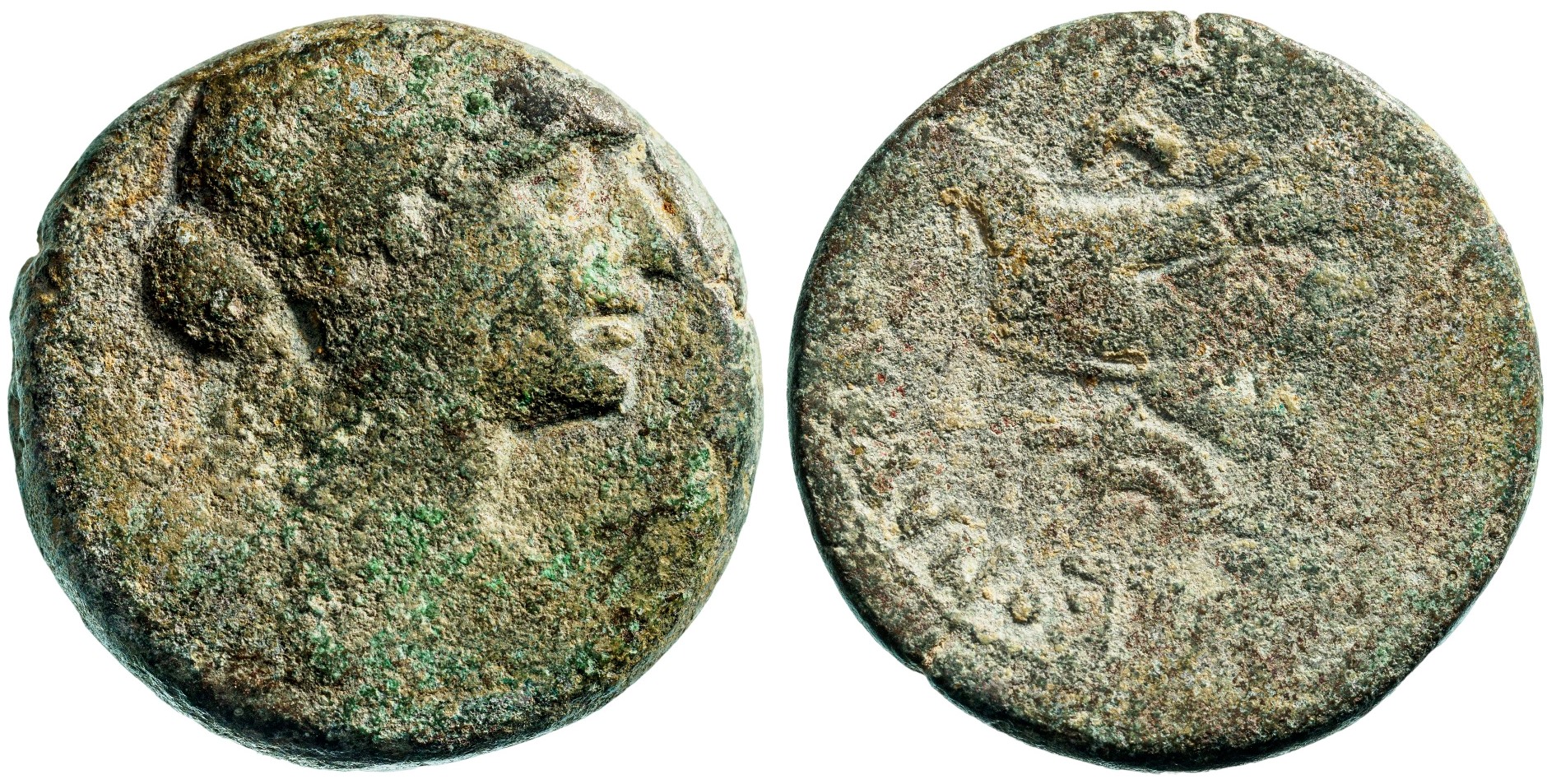 PTOLEMAIC KINGDOM, Kleopatra VII (51-30 BC) AE Diobol (17,3g) Alexandria