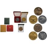 Set of Three Medals: Craiova (Superior School of Arts and Labour) - 1971; Orsova (Dierna) - 1974; Di