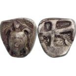 Attica Islands of Aegina, (480-456 BC), Obol, Silver, (10 mm, 1.31 g)