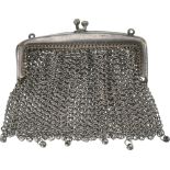 Ladies Silvered Metal Mesh Purse