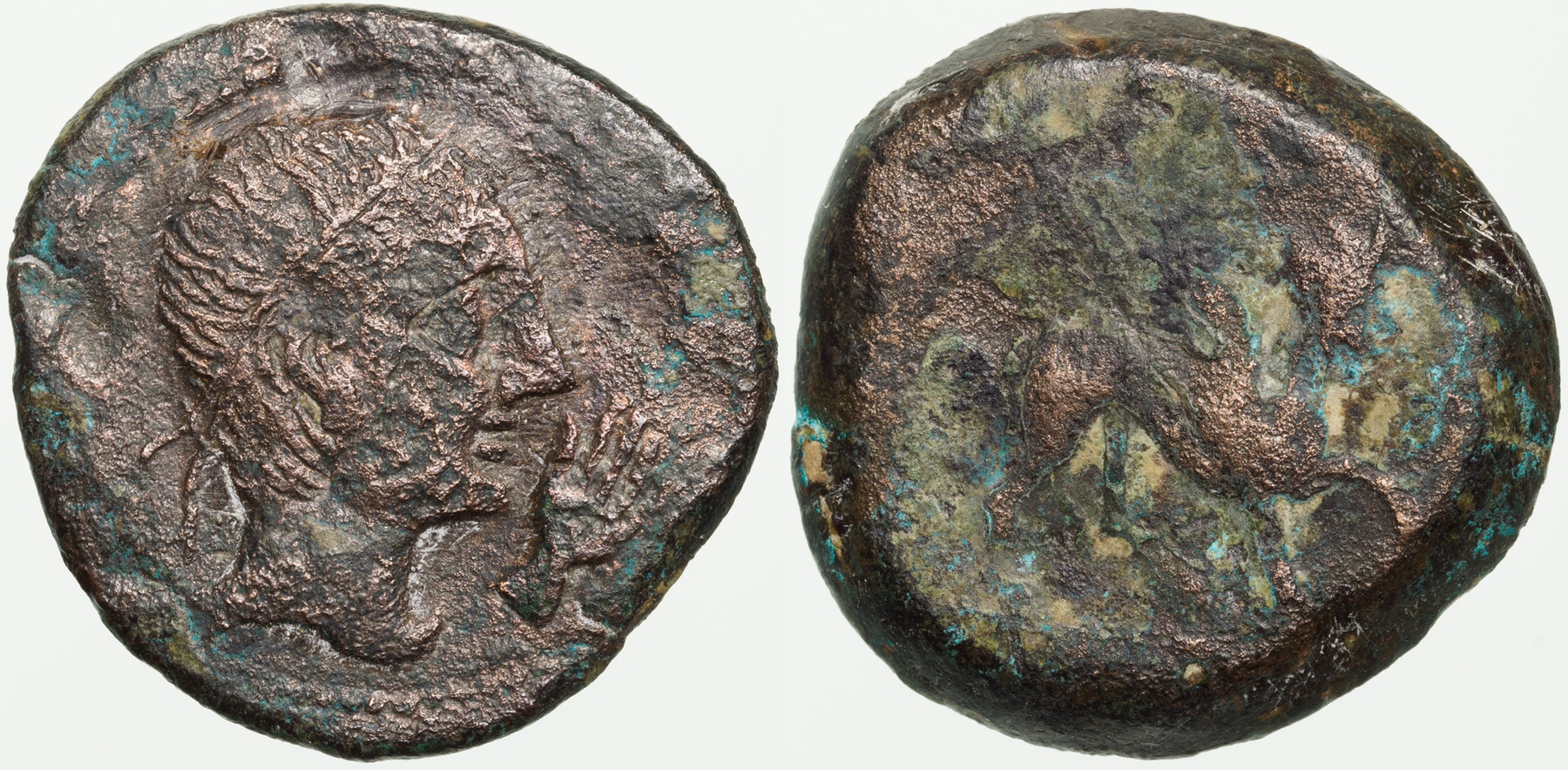 Castulo, AE As (18,6g) ca. 130-100 BC.