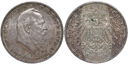 Luitpold, Prinzregent (1821-1912) 5 Mark 1911