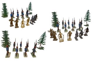 SET OF 15 LEAD AND METAL TOY SOLDIERS