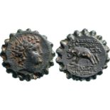 Seleukid Kingdom. Antioch on the Orontes. Antiochos VI Dionysos (144-142 BC) AE Serrate (23 mm, 8.9