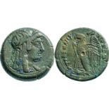 PTOLEMAIC KINGS OF EGYPT. Ptolemy V Epiphanes (205-180 BC). Hemidrachm Bronze (28 mm, 19.7 g), Alexa