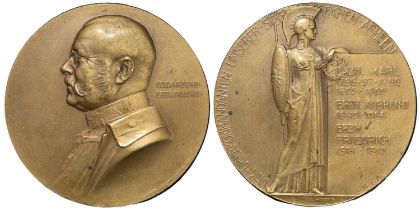 First World War Medal 1915 of the War Welfare Office on Field Marshal Archduke Friedrich