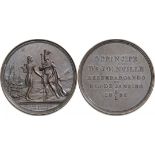 Pedro II (1831-1889), The Arrival of Prince de Joinville a Rio de Janeiro, Medal 1838