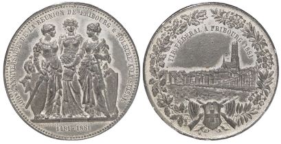 Federal Shooting Festival, Fribourg 1881 Medal