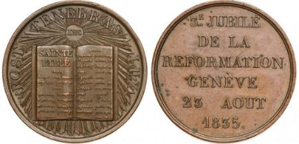 Geneva Medal for 300 years of Reformation, 1835