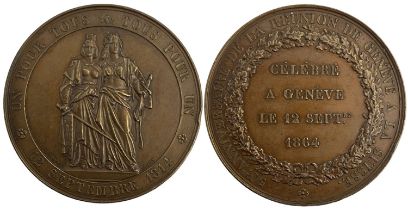 Commemorating Medal of the "50th Anniversary of Geneva's Realignment with Switzerland, 12 September